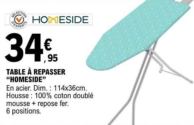 TABLE À REPASSER “HOMESIDE”