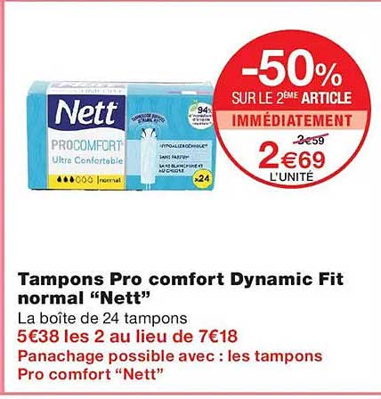 Tampons Pro comfort Dynamic Fit normal “Nett”