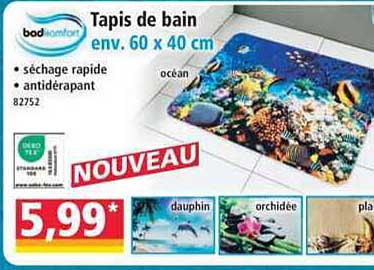 Tapis de bain env. 60 x 40 cm
