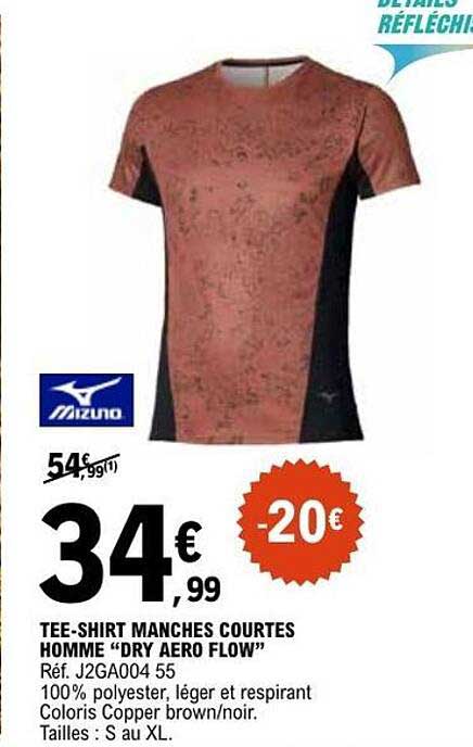 TEE-SHIRT MANCHES COURTES HOMME “DRY AERO FLOW”