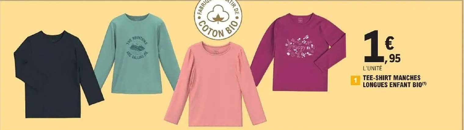 TEE-SHIRT MANCHES LONGUES ENFANT BIO(1)