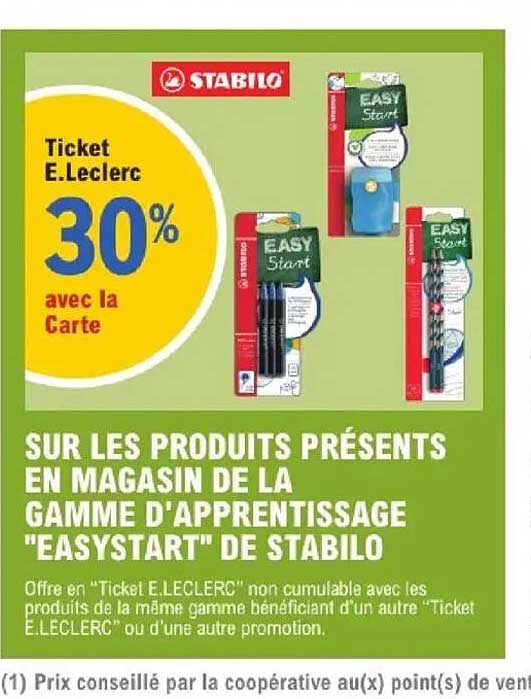 Ticket E.Leclerc 30% avec la Carte
