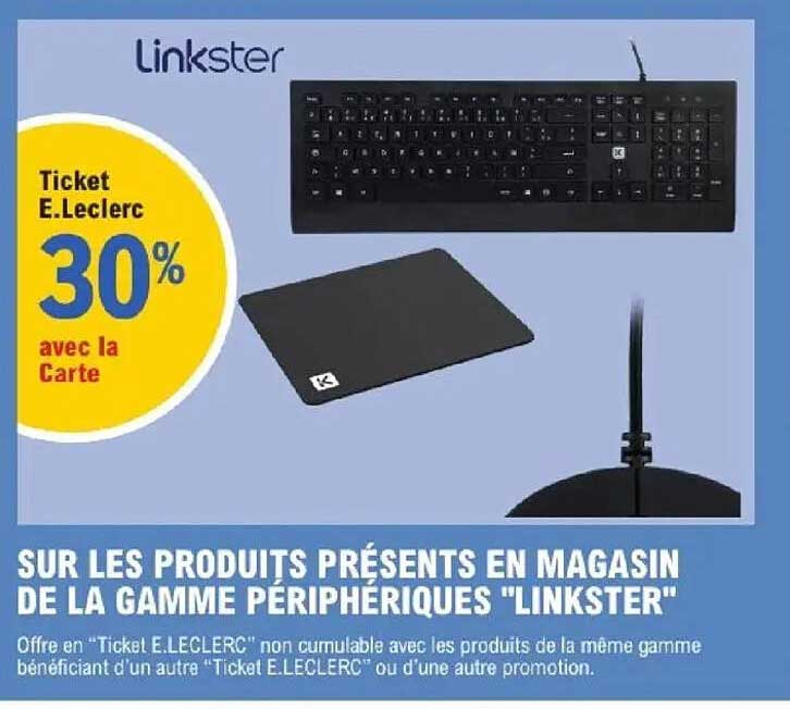 Ticket E.Leclerc 30% avec la Carte