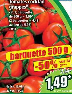 Tomates cocktail grappes (h)