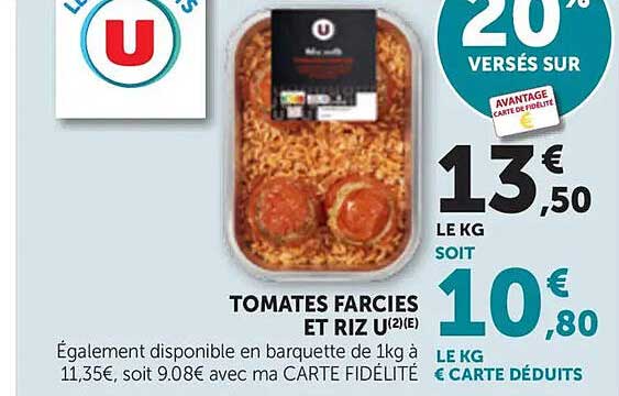 TOMATES FARCIES ET RIZ U(2)(E)