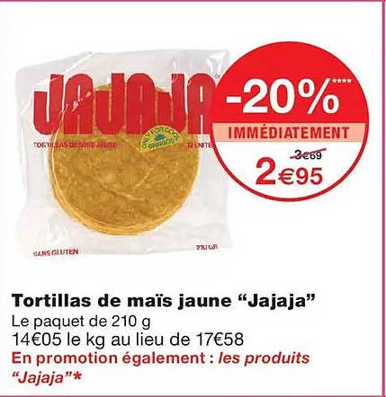 Tortillas de maïs jaune “Jajaja”
