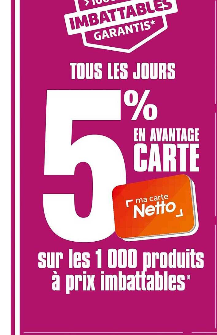 TOUS LES JOURS 5% EN AVANTAGE CARTE