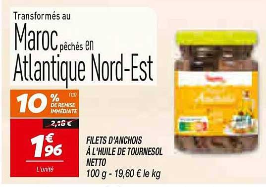 Transformés au Maroc pêchés en Atlantique Nord-Est
