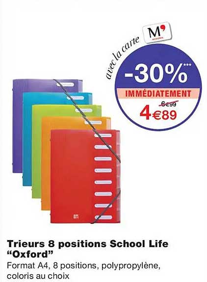 Trieurs 8 positions School Life “Oxford”