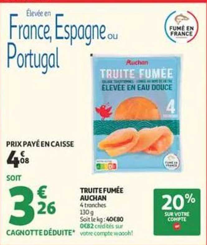 TRUITE FUMÉE AUCHAN