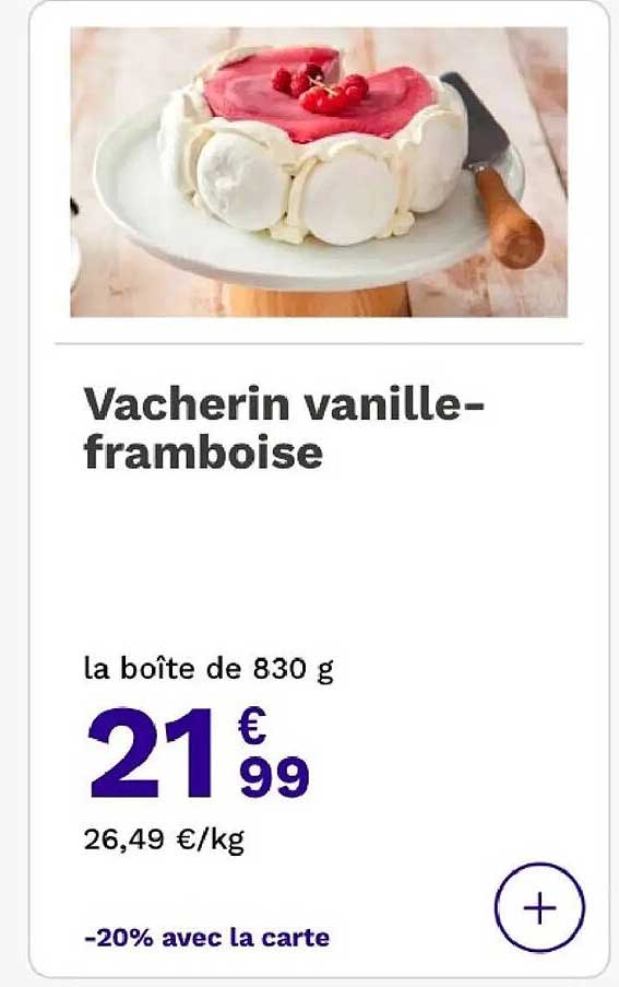 Vacherin vanille-framboise