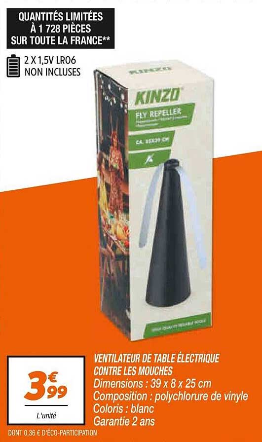 VENTILATEUR DE TABLE ÉLECTRIQUE CONTRE LES MOUCHES