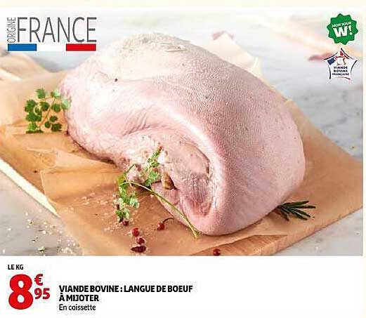 VIANDE BOVINE : LANGUE DE BOEUF À MIJOTER