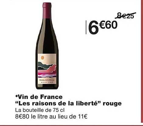 Vin de France “Les raisins de la liberté” rouge