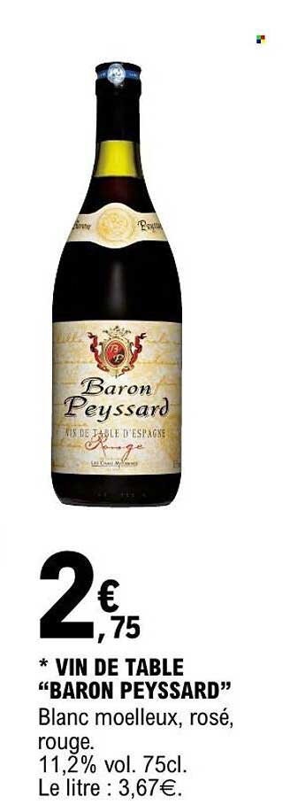 VIN DE TABLE “BARON PEYSSARD”