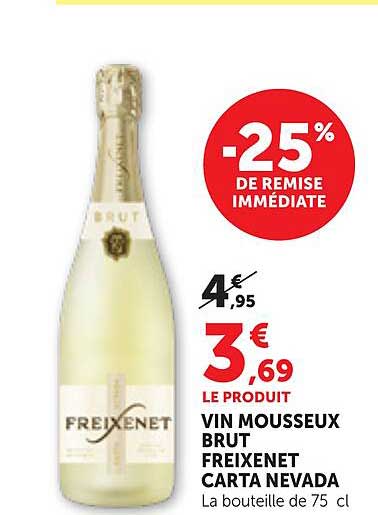 VIN MOUSSEUX BRUT FREIXENET CARTA NEVADA
