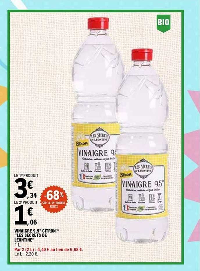 VINAIGRE 9,5° CITRON "LES SECRETS DE LEONTINE"