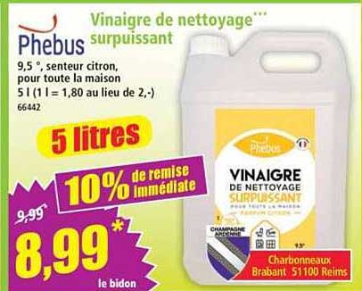 Vinaigre de nettoyage*** surpuissant