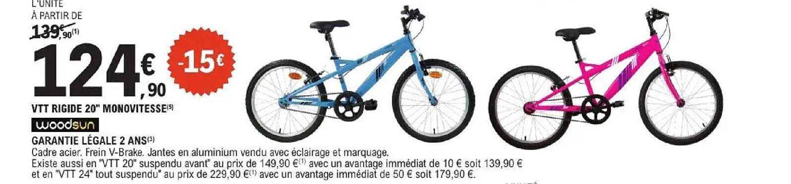 VTT RIGIDE 20" MONOVITESSE