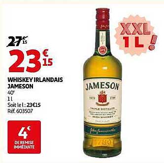 WHISKEY IRLANDAIS JAMESON