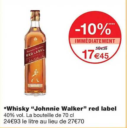 Whisky “Johnnie Walker” red label