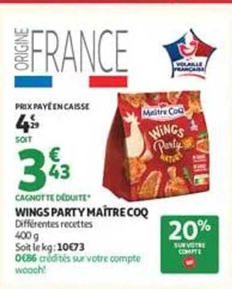 WINGS PARTY MAÎTRE COQ