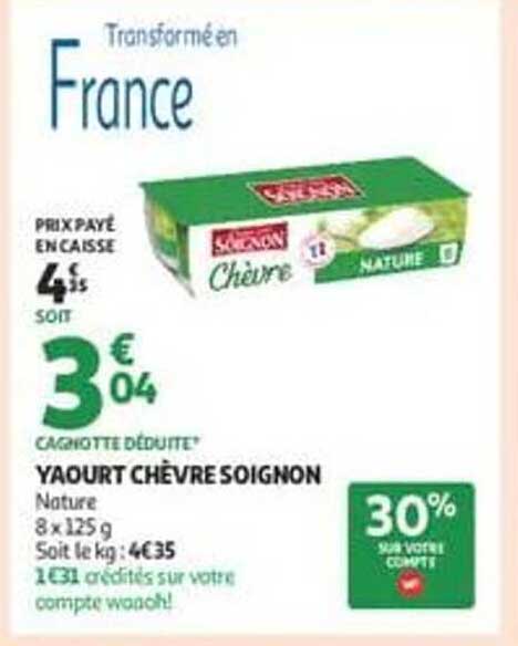 YAOURT CHÈVRE SOIGNON
