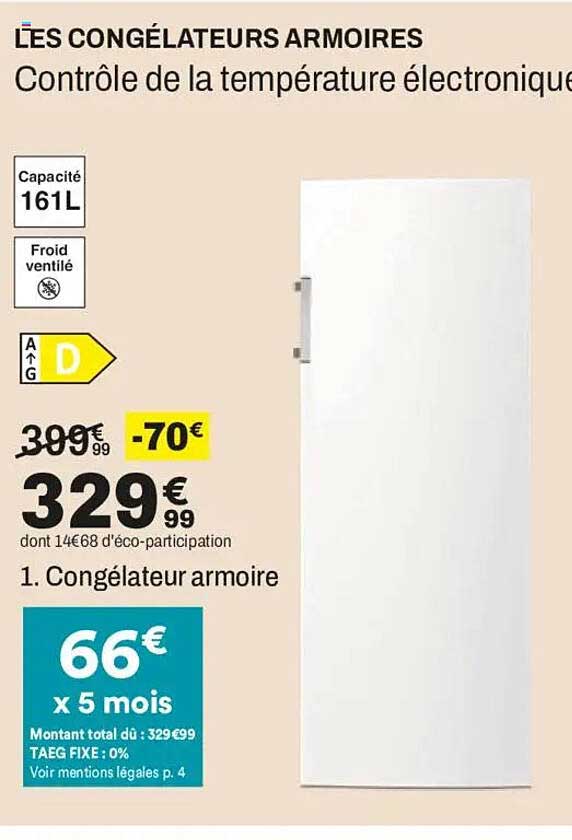 1. Congélateur armoire