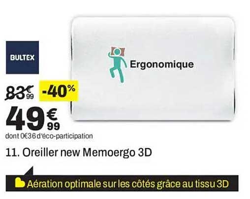11. Oreiller new Memoergo 3D