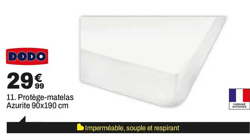 11. Protège-matelas Azurite 90x190 cm