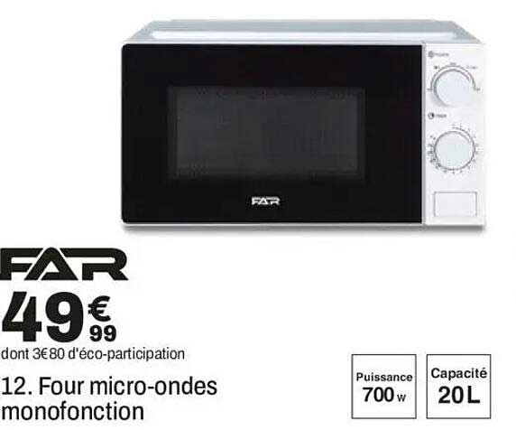 12. Four micro-ondes monofonction