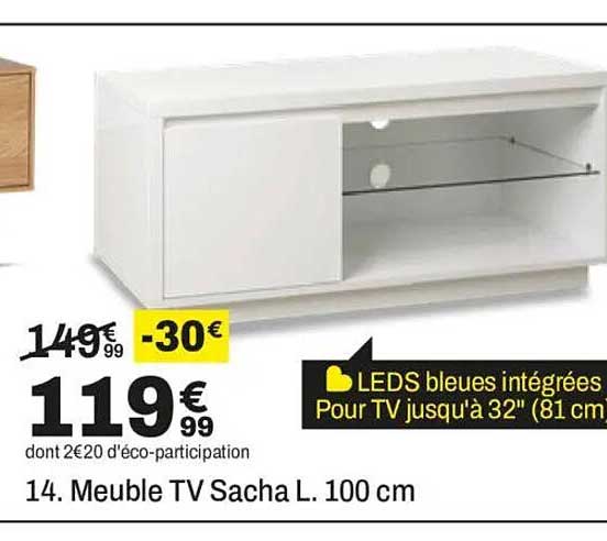 14. Meuble TV Sacha L. 100 cm