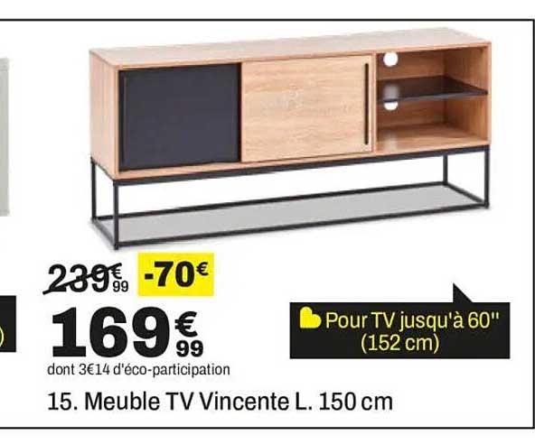 15. Meuble TV Vincente L. 150 cm