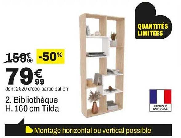 2. Bibliothèque H. 160 cm Tilda