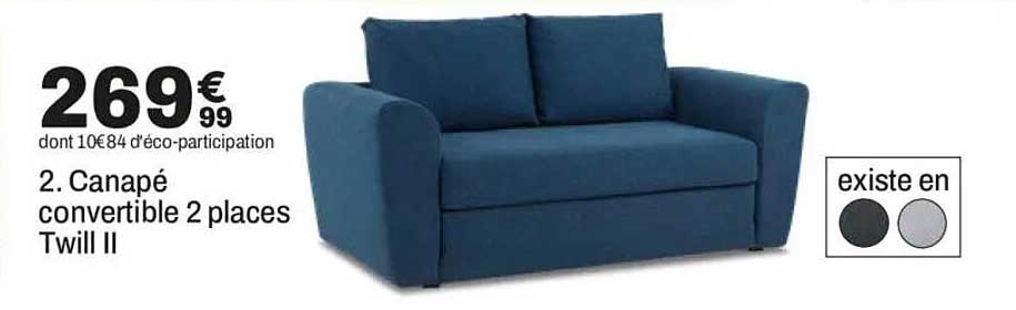 2. Canapé convertible 2 places Twill II