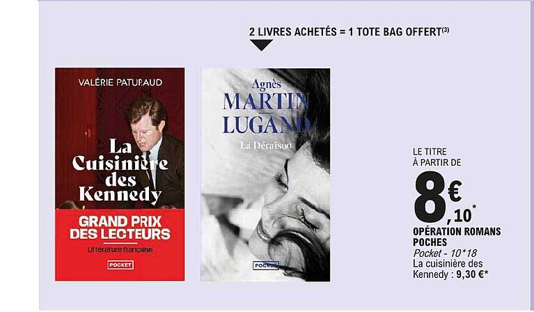 2 LIVRES ACHETÉS = 1 TOTE BAG OFFERT(3)