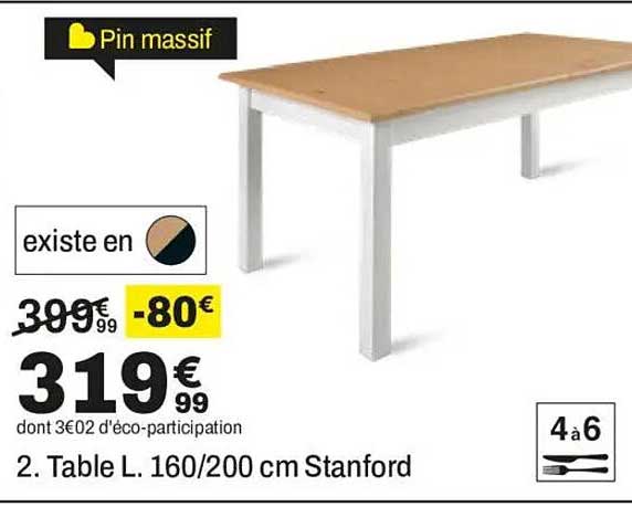 2. Table L. 160/200 cm Stanford