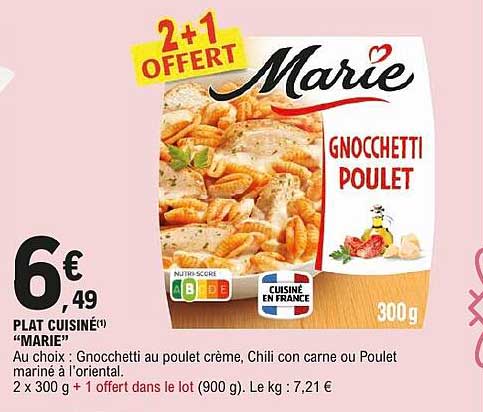 2+1 OFFERT Marie Gnocchetti Poulet