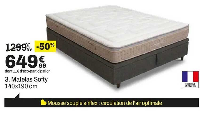 3. Matelas Softy 140x190 cm