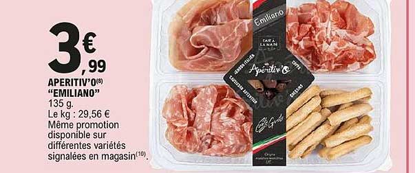 3€ 99 APERITIF 0(8) “EMILIANO” 135 g.