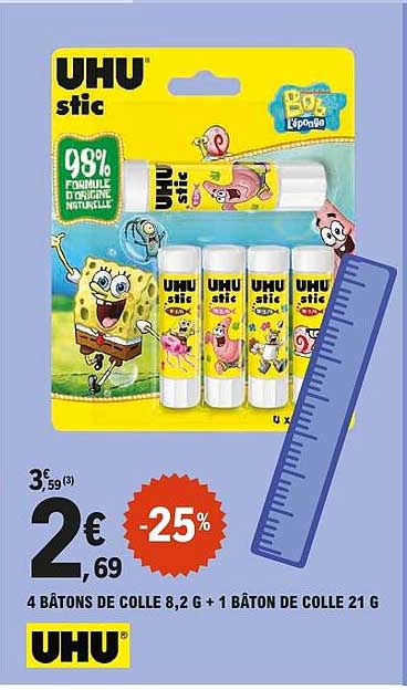 4 BÂTONS DE COLLE 8,2 G + 1 BÂTON DE COLLE 21 G