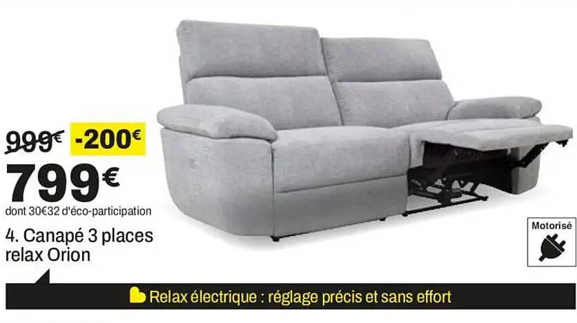4. Canapé 3 places relax Orion