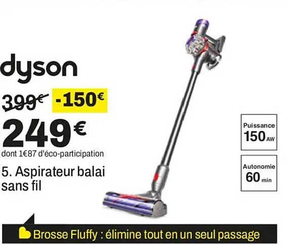 5. Aspirateur balai sans fil