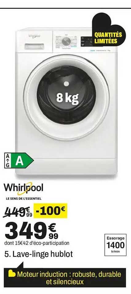 5. Lave-linge hublot