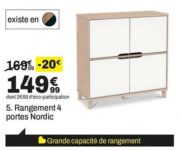 5. Rangement 4 portes Nordic