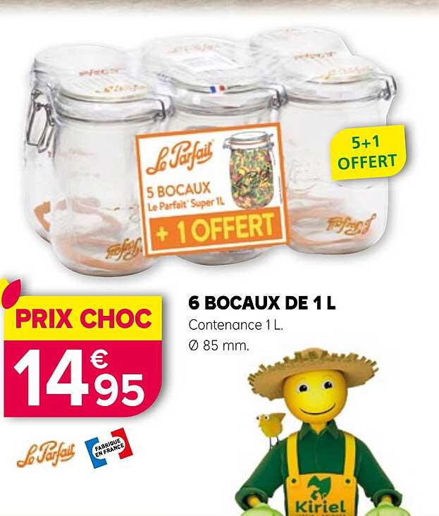 6 BOCAUX DE 1 L