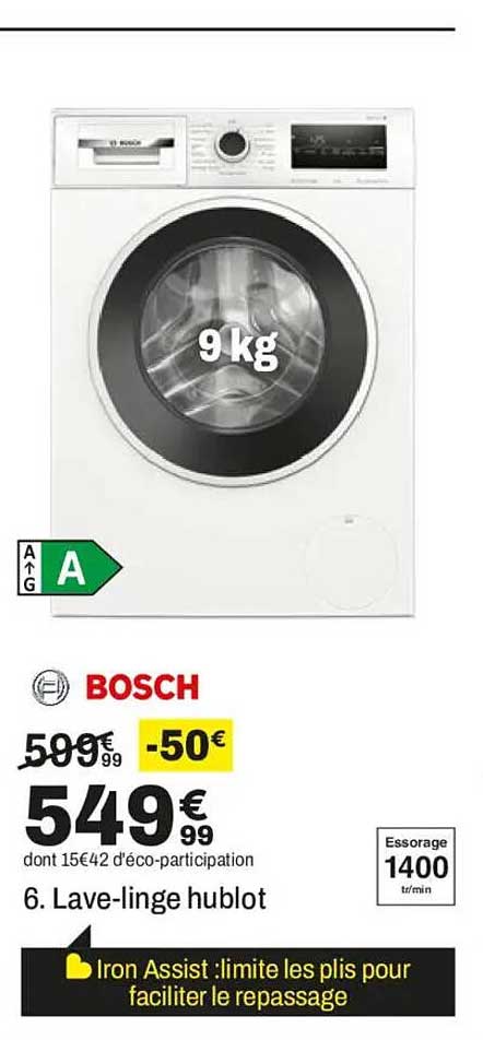 6. Lave-linge hublot