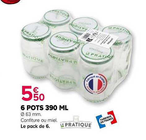 6 POTS 390 ML