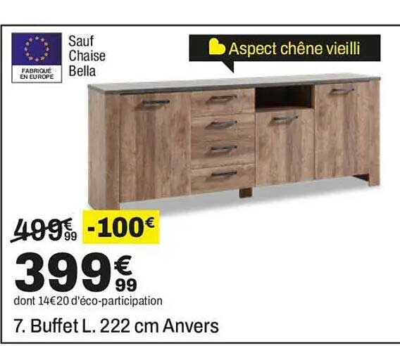 7. Buffet L. 222 cm Anvers