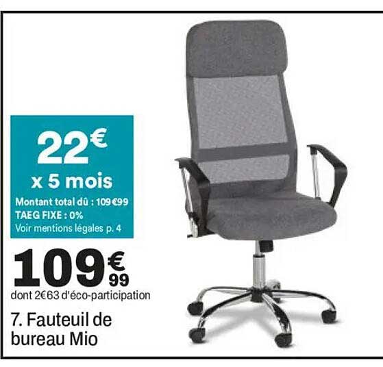 7. Fauteuil de bureau Mio